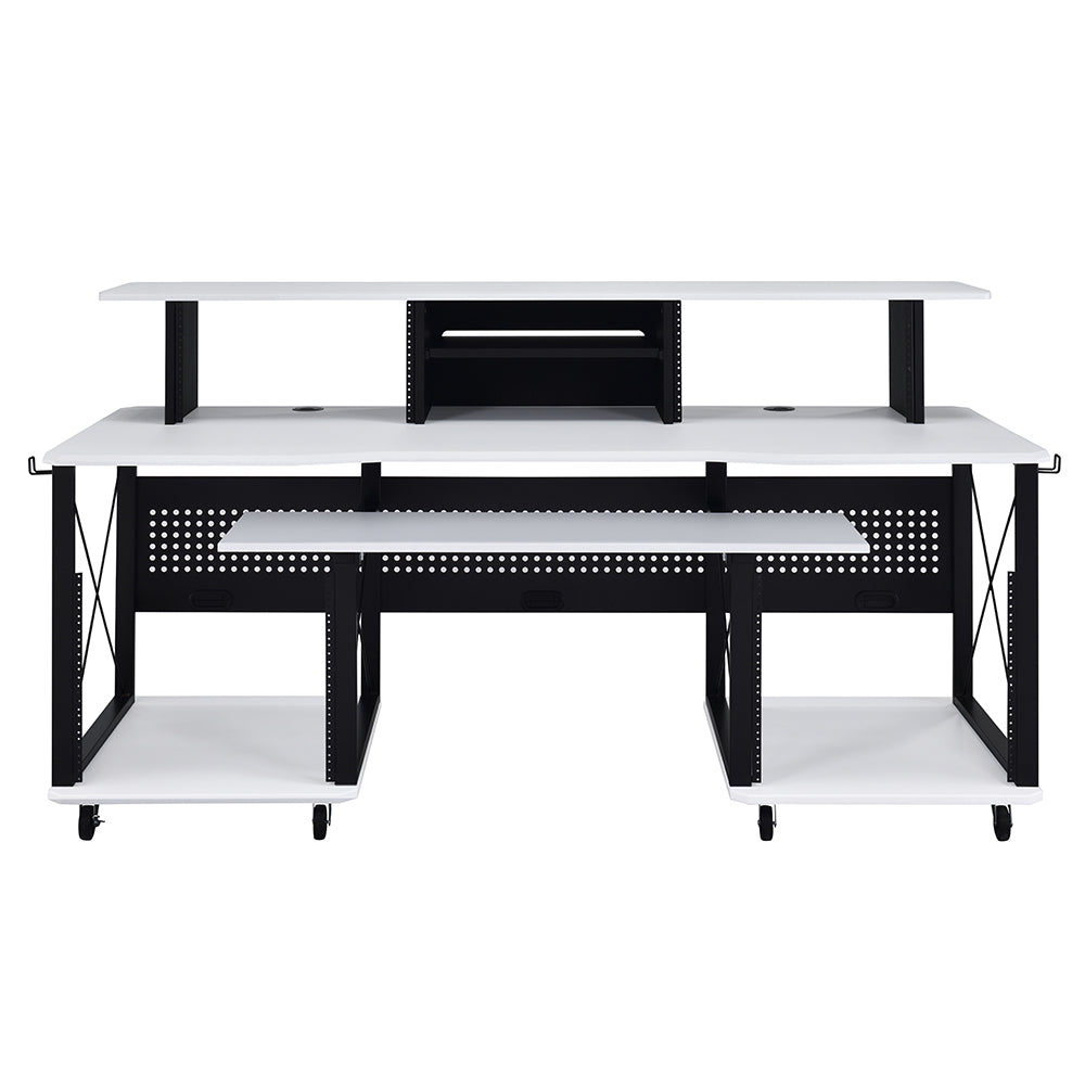 Megara White & Black Finish Music Desk