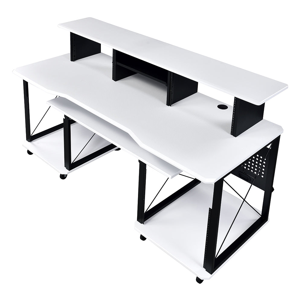 Megara White & Black Finish Music Desk