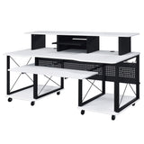 Megara White & Black Finish Music Desk