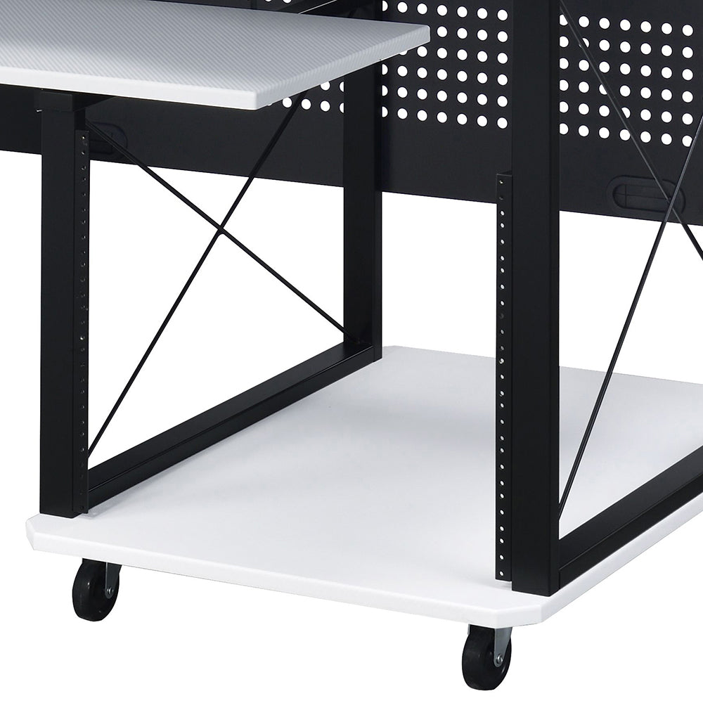 Megara White & Black Finish Music Desk