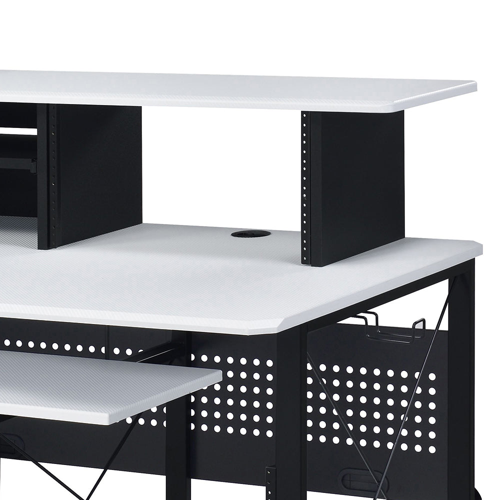 Megara White & Black Finish Music Desk