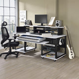 Megara White & Black Finish Music Desk