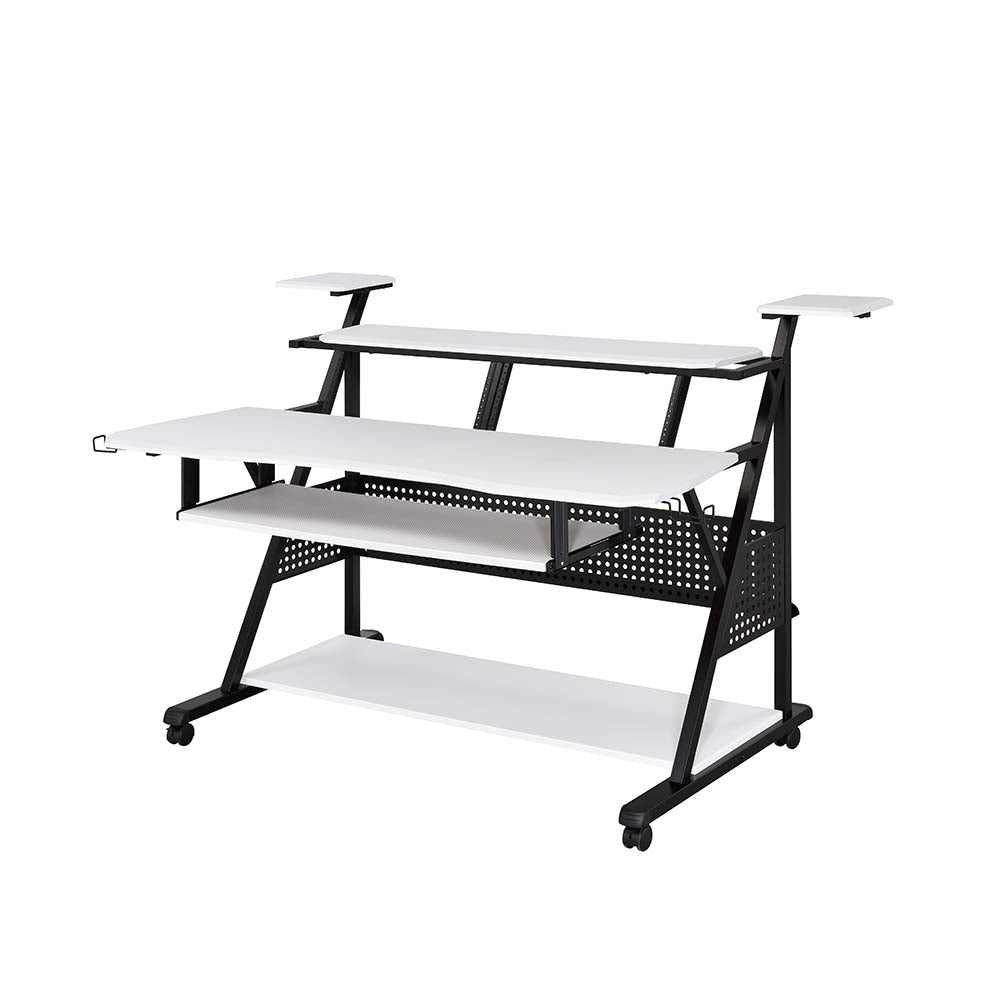 Willow White & Black Finish Music Desk