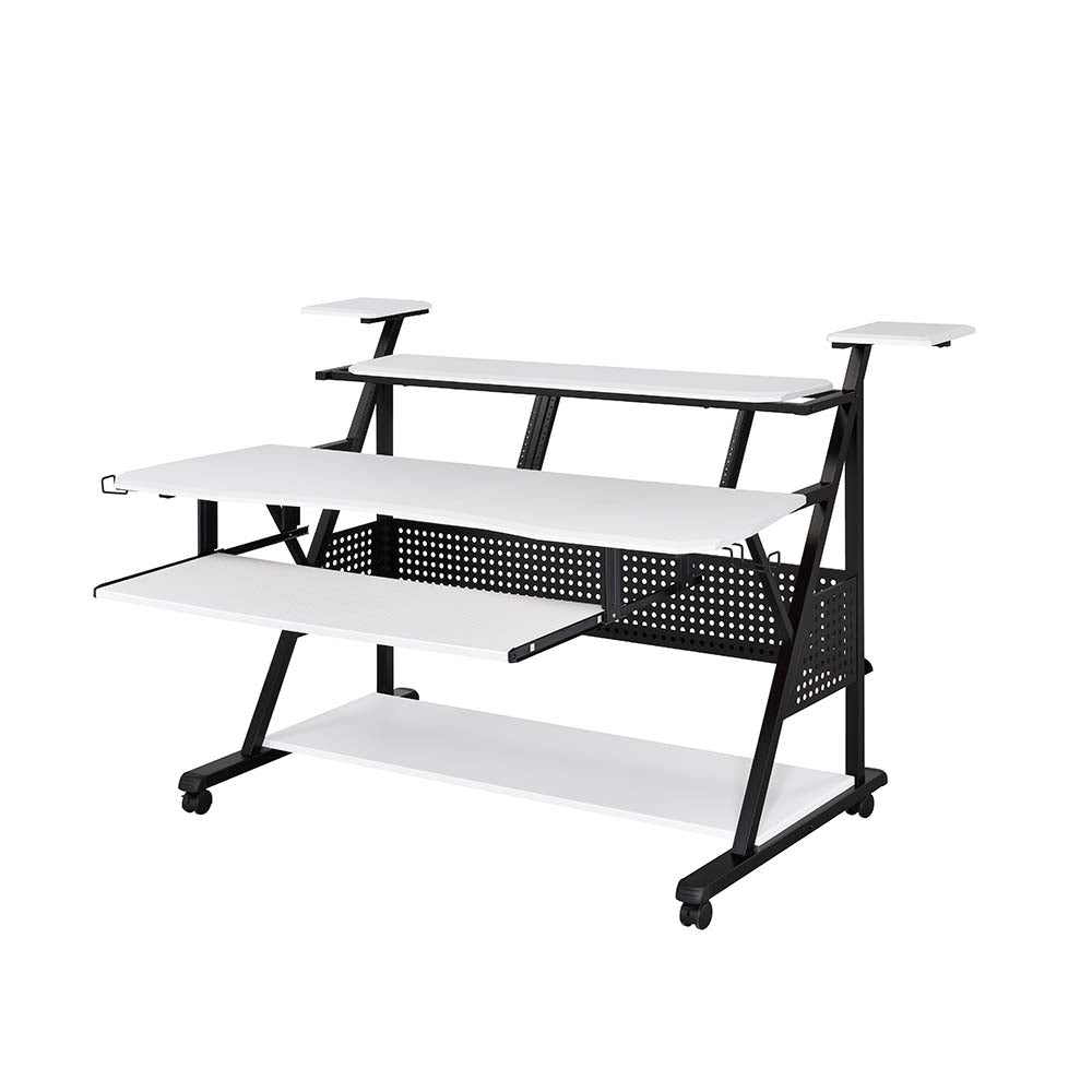 Willow White & Black Finish Music Desk