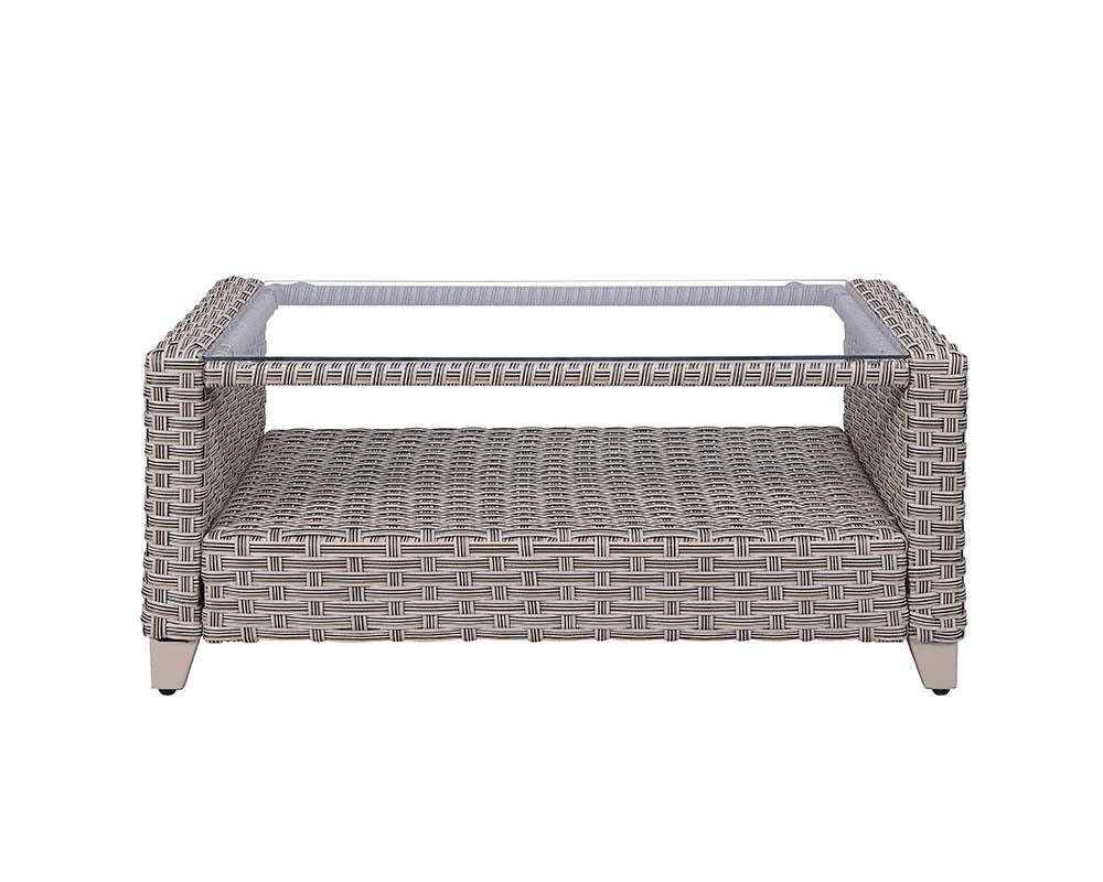 Greeley Gray Fabric & Gray Finish Patio Set