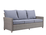 Greeley Gray Fabric & Gray Finish Patio Set