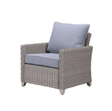 Greeley Gray Fabric & Gray Finish Patio Set