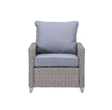 Greeley Gray Fabric & Gray Finish Patio Set