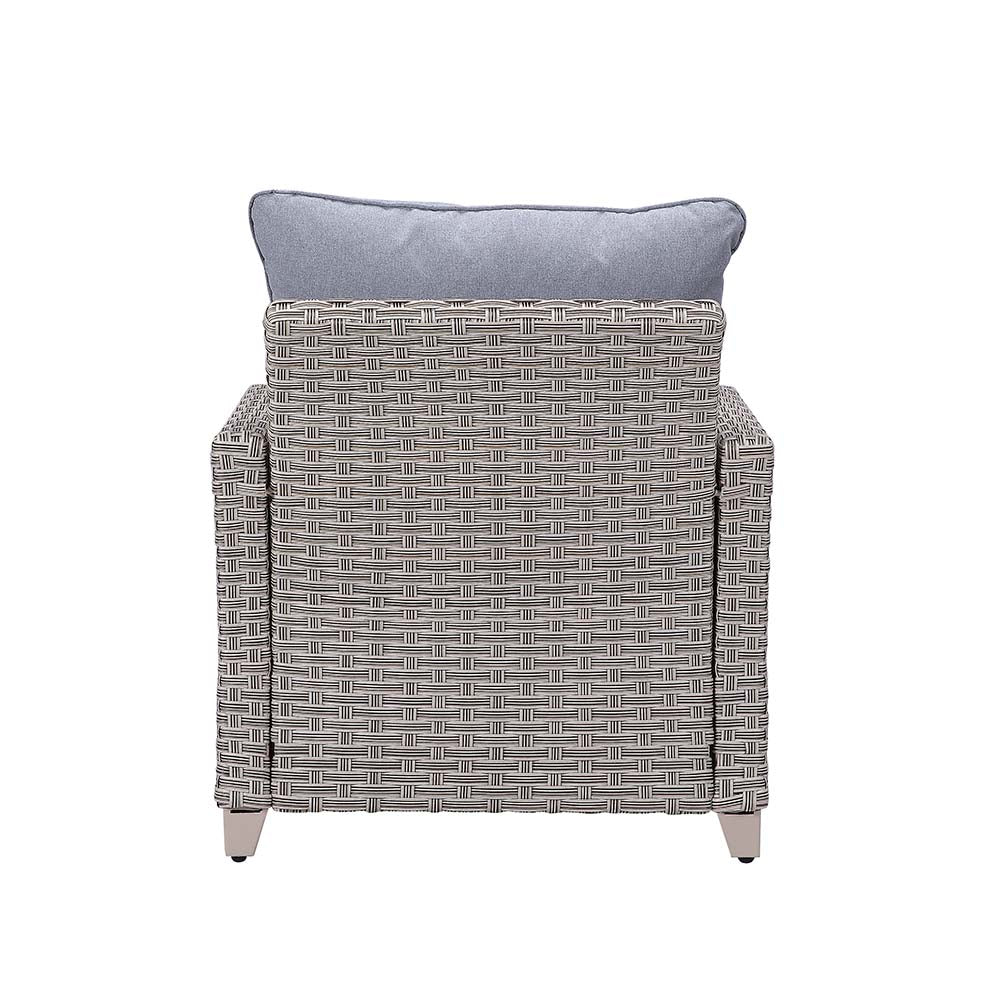 Greeley Gray Fabric & Gray Finish Patio Set