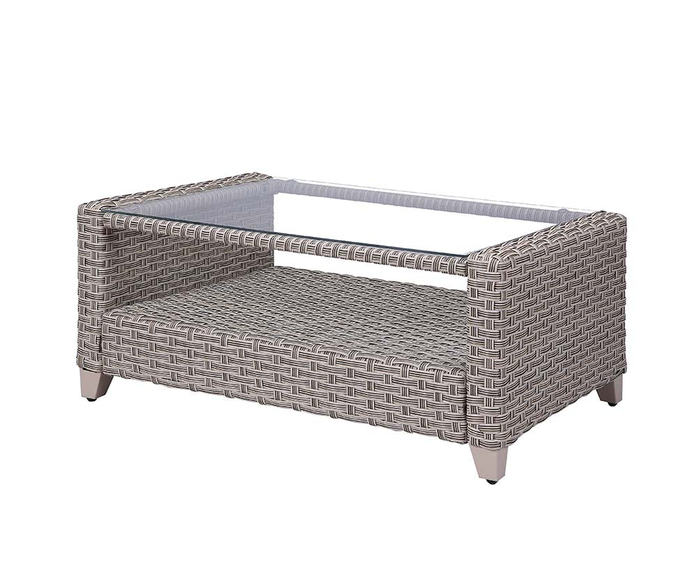 Greeley Gray Fabric & Gray Finish Patio Set