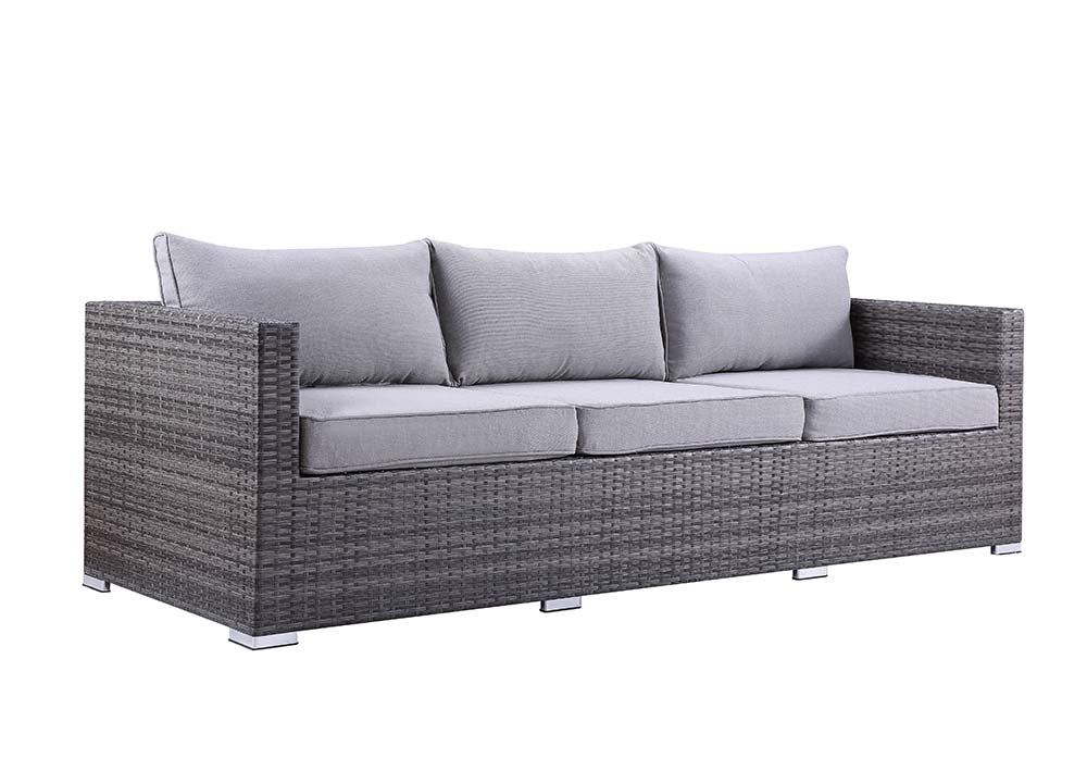 Sheffield Gray Fabric & Gray Finish Patio Set