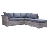 Laurance Gray Fabric & Gray Finish Patio Set