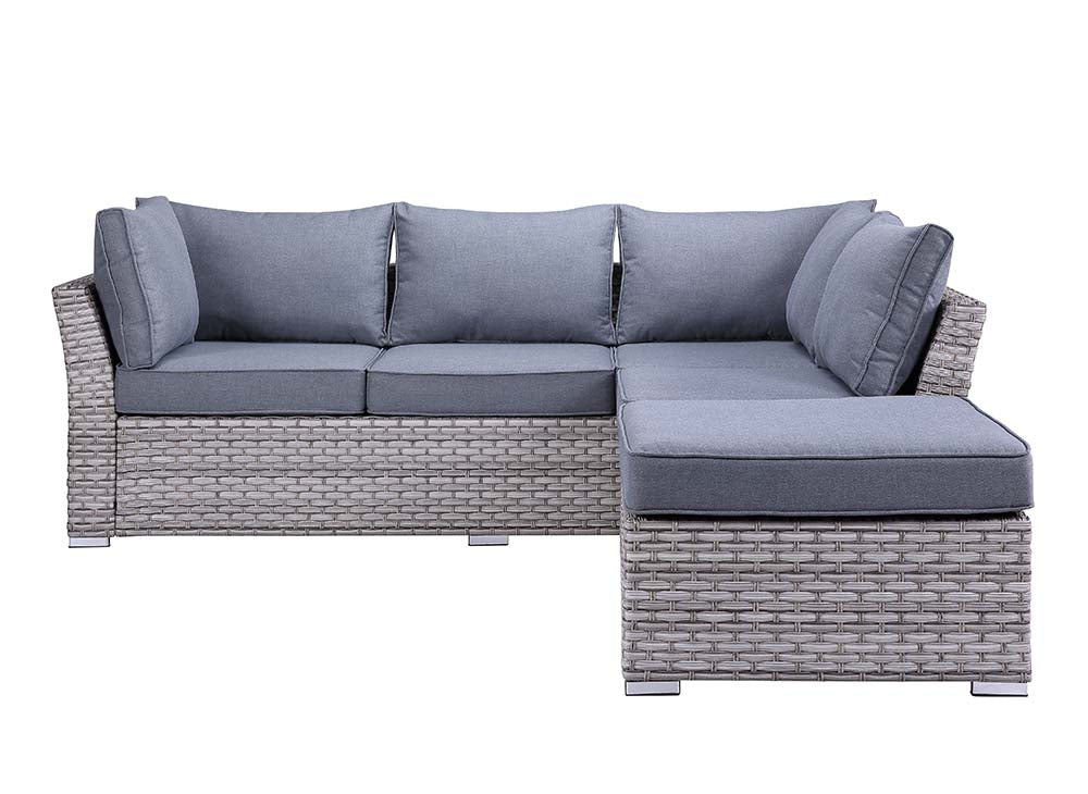 Laurance Gray Fabric & Gray Finish Patio Set