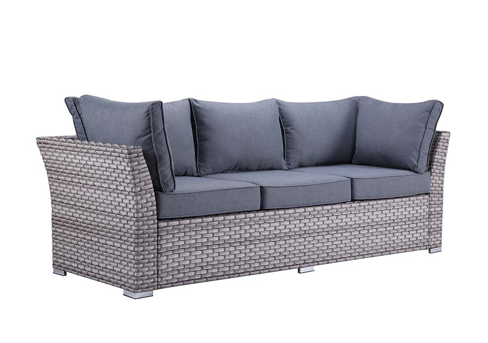 Laurance Gray Fabric & Gray Finish Patio Set