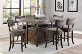 Oxton Distressed Dark Cherry Extendable Counter Height Dining Room Set