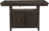 Oxton Distressed Dark Cherry Extendable Counter Height Dining Room Set