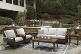 Paradise Trail Medium Brown Outdoor Living Room Set with Cushion