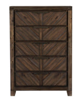 Parnell Distressed Espresso Panel Bedroom Set