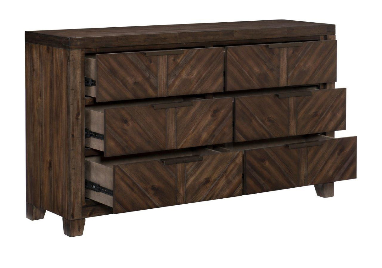 Parnell Distressed Espresso Panel Bedroom Set