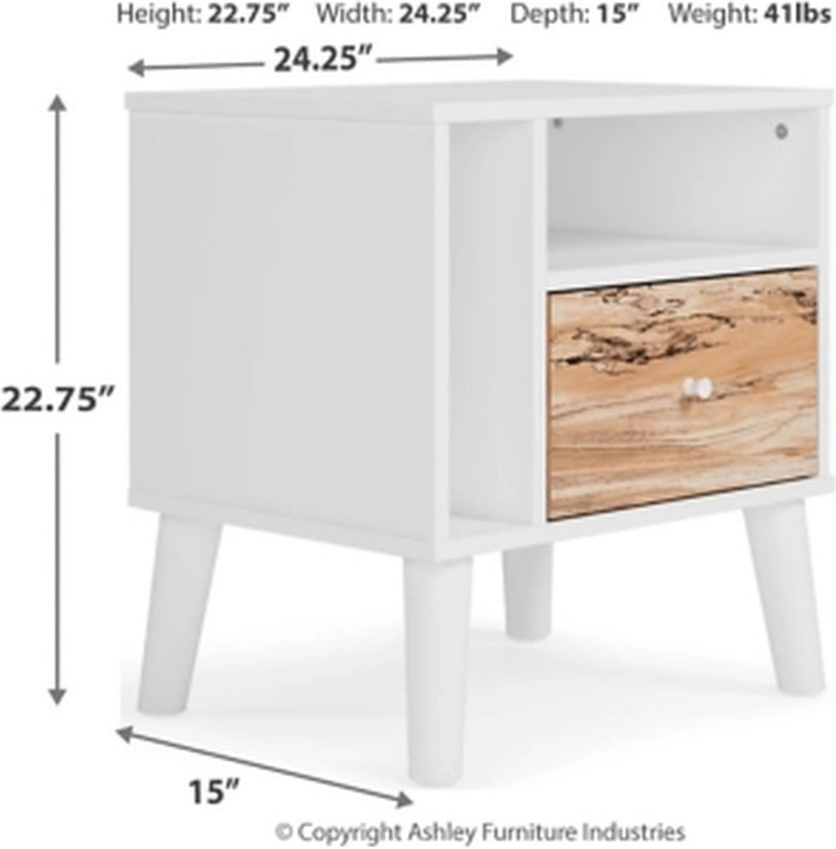 Piperton White Youth Bookcase Storage Bedroom Set