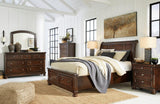 Porter Rustic Brown Sleigh Storage Bedroom Set