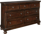 Porter Rustic Brown Sleigh Storage Bedroom Set