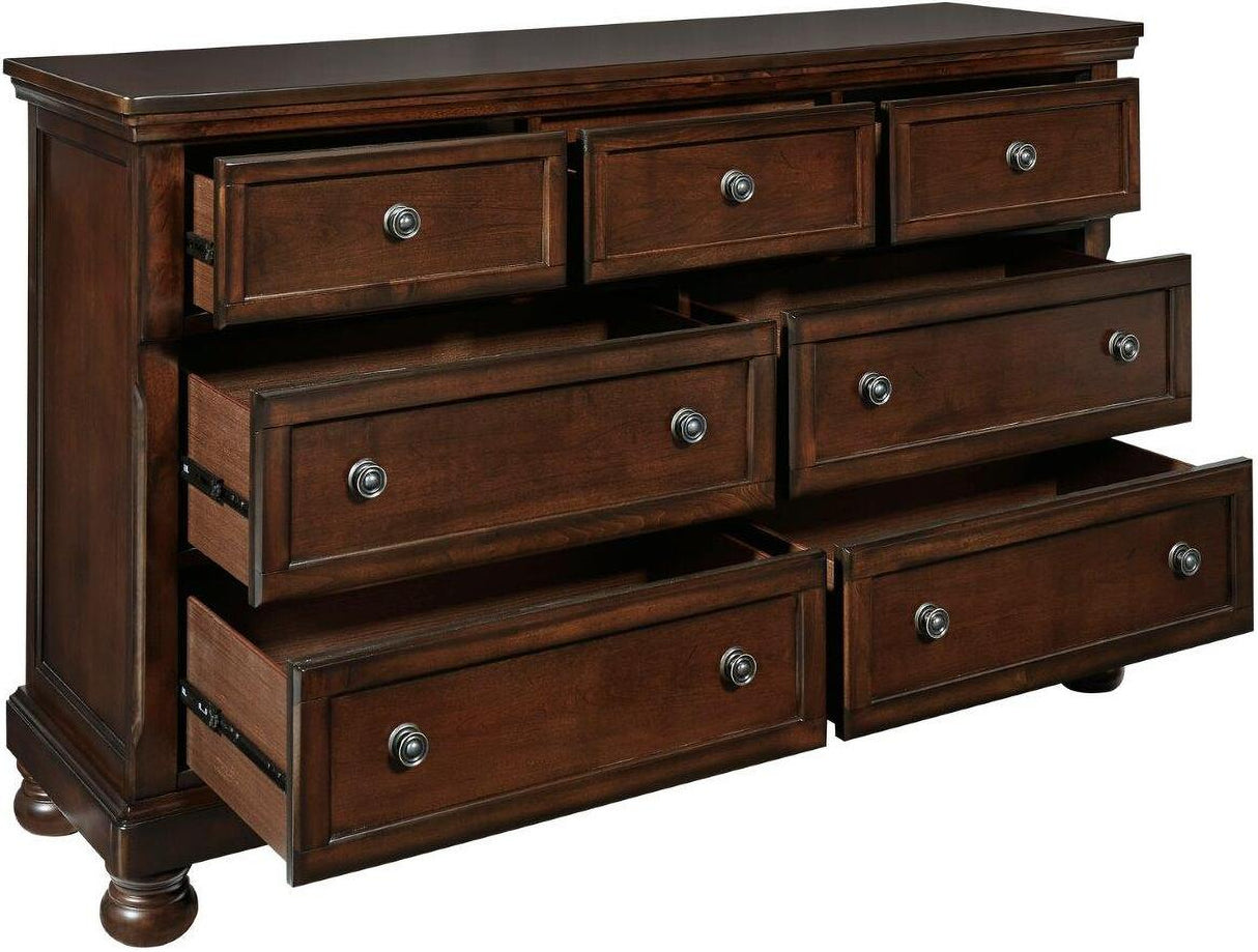 Porter Rustic Brown Sleigh Storage Bedroom Set