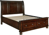 Porter Rustic Brown Sleigh Storage Bedroom Set