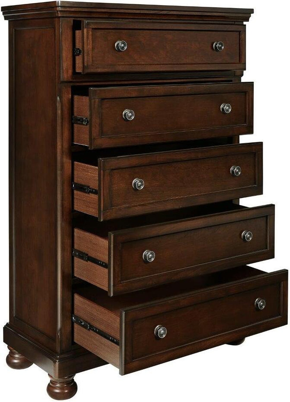 Porter Rustic Brown Sleigh Storage Bedroom Set