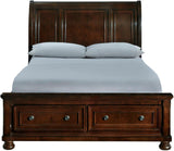 Porter Rustic Brown Sleigh Storage Bedroom Set