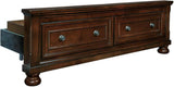 Porter Rustic Brown Sleigh Storage Bedroom Set