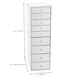 SlayStation® Premium Mirrored 9-Drawers Vanity Storage Unit