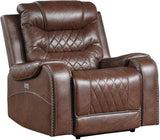 Putnam Brown Power Double Reclining Living Room Set