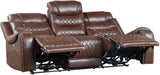 Putnam Brown Power Double Reclining Living Room Set