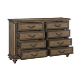 Rachelle Weathered Pecan And Gray Sleigh Bedroom Set