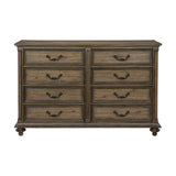 Rachelle Weathered Pecan And Gray Sleigh Bedroom Set