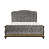 Rachelle Weathered Pecan And Gray Sleigh Bedroom Set