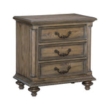 Rachelle Weathered Pecan And Gray Sleigh Bedroom Set