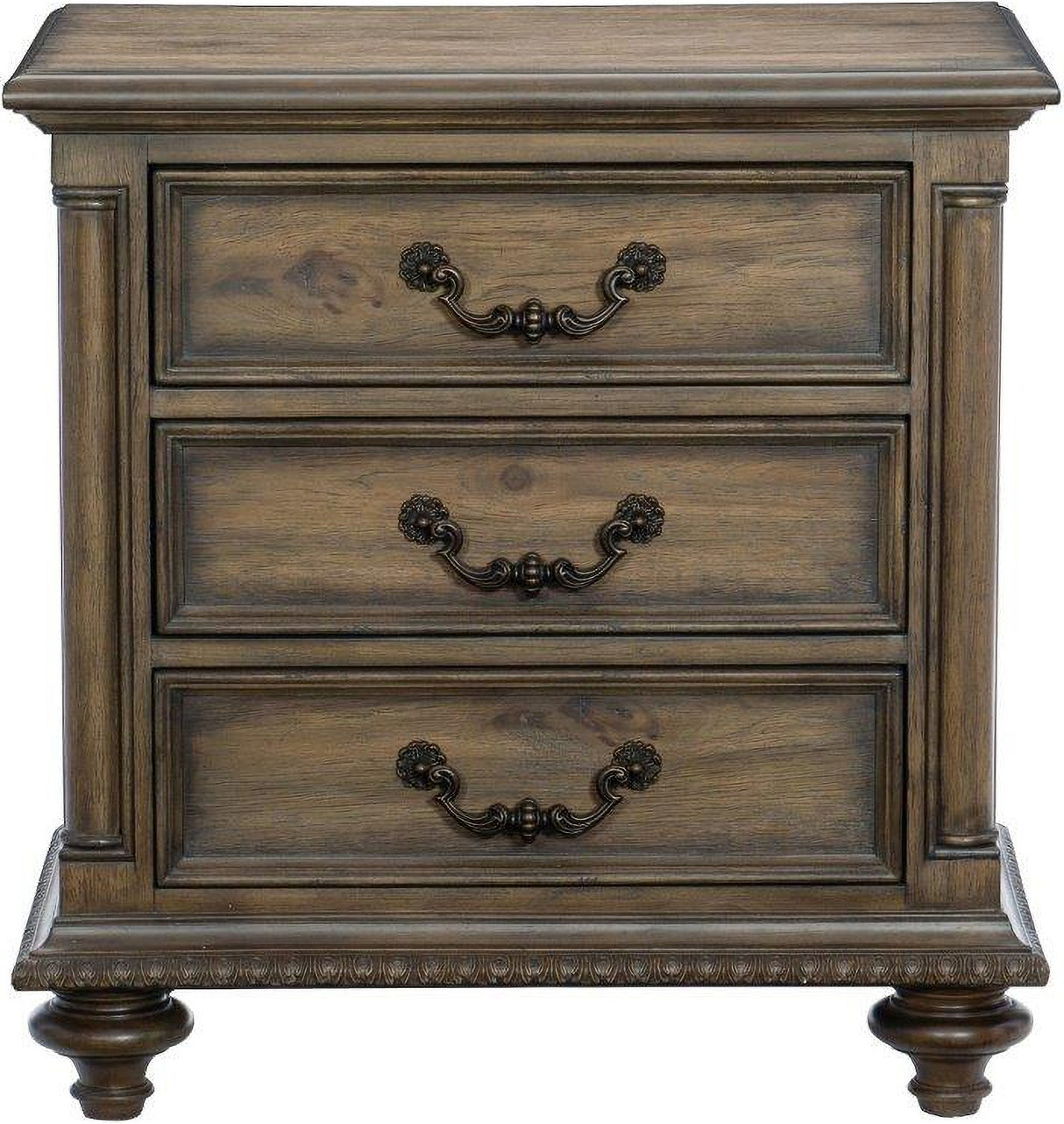 Rachelle Weathered Pecan And Gray Sleigh Bedroom Set