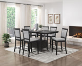 Raven Dining Room Set In Charcoal Gray