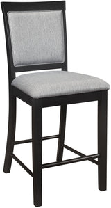 Raven Dining Room Set In Charcoal Gray