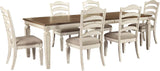 Realyn White Extendable Rectangular Dining Room Set