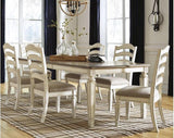 Realyn White Extendable Rectangular Dining Room Set