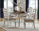 Realyn White Oval Extendable Dining Room Set