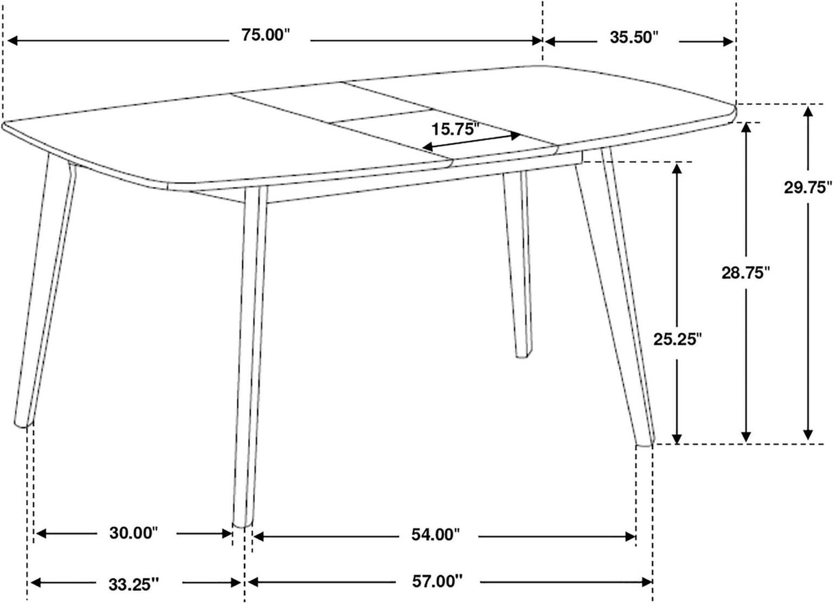 Redbridge Natural Walnut Extendable Dining Room Set