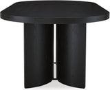 Rowanbeck Black Oval Dining Room Set