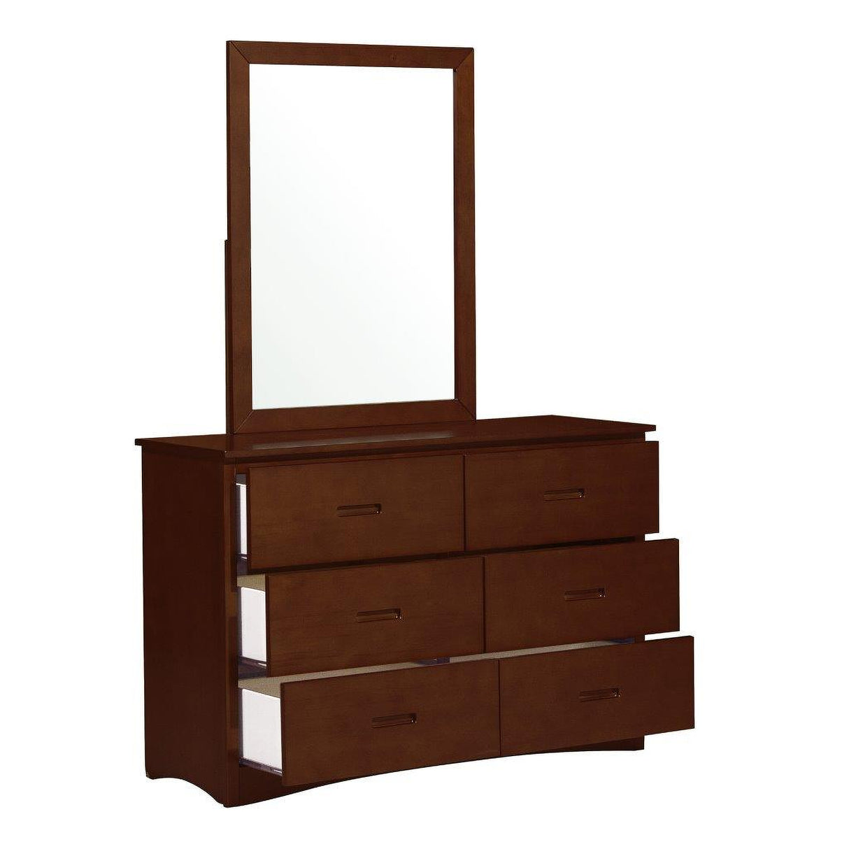 Rowe Dark Cherry Youth Bookcase Platform Bedroom Set