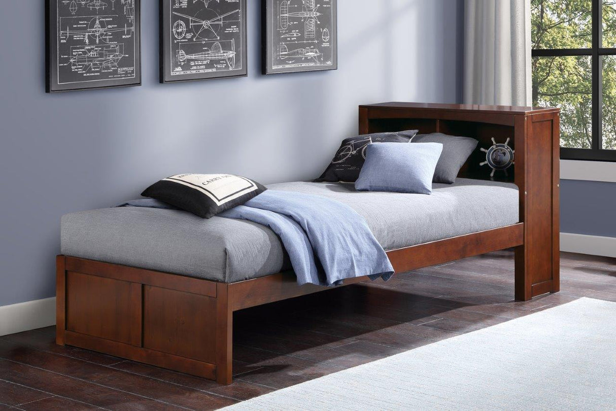 Rowe Dark Cherry Youth Bookcase Platform Bedroom Set