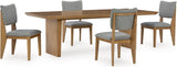 Sherbana Dining Room Set In Light Brown