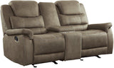 Shola Brown Double Reclining Living Room Set With Drop Down Table